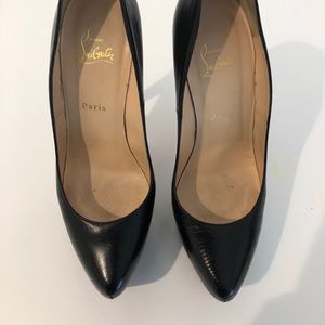 Christian Louboutin daffodile black leather heels size 41